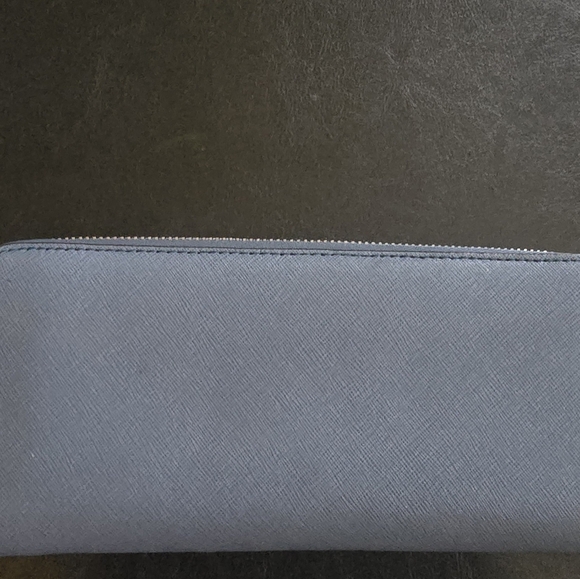 Michael Kors wallet. Blue in color. Zippered. - Picture 4 of 4